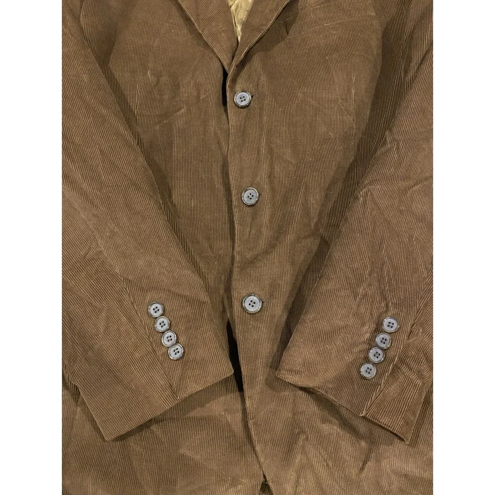 J.Crew Corduroy Blazer Jacket Men's 44R Brown Made In Poland W/ Italian Cashmere